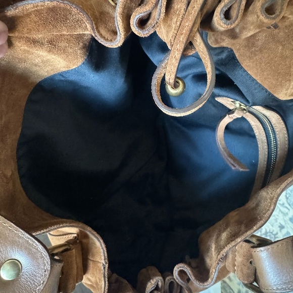 Gerard Darel Brown Suede Handbag - Picture 3 of 5